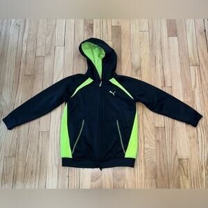 PUMA BOYS FULL ZIP HOODED JACKET SIZE S MINT